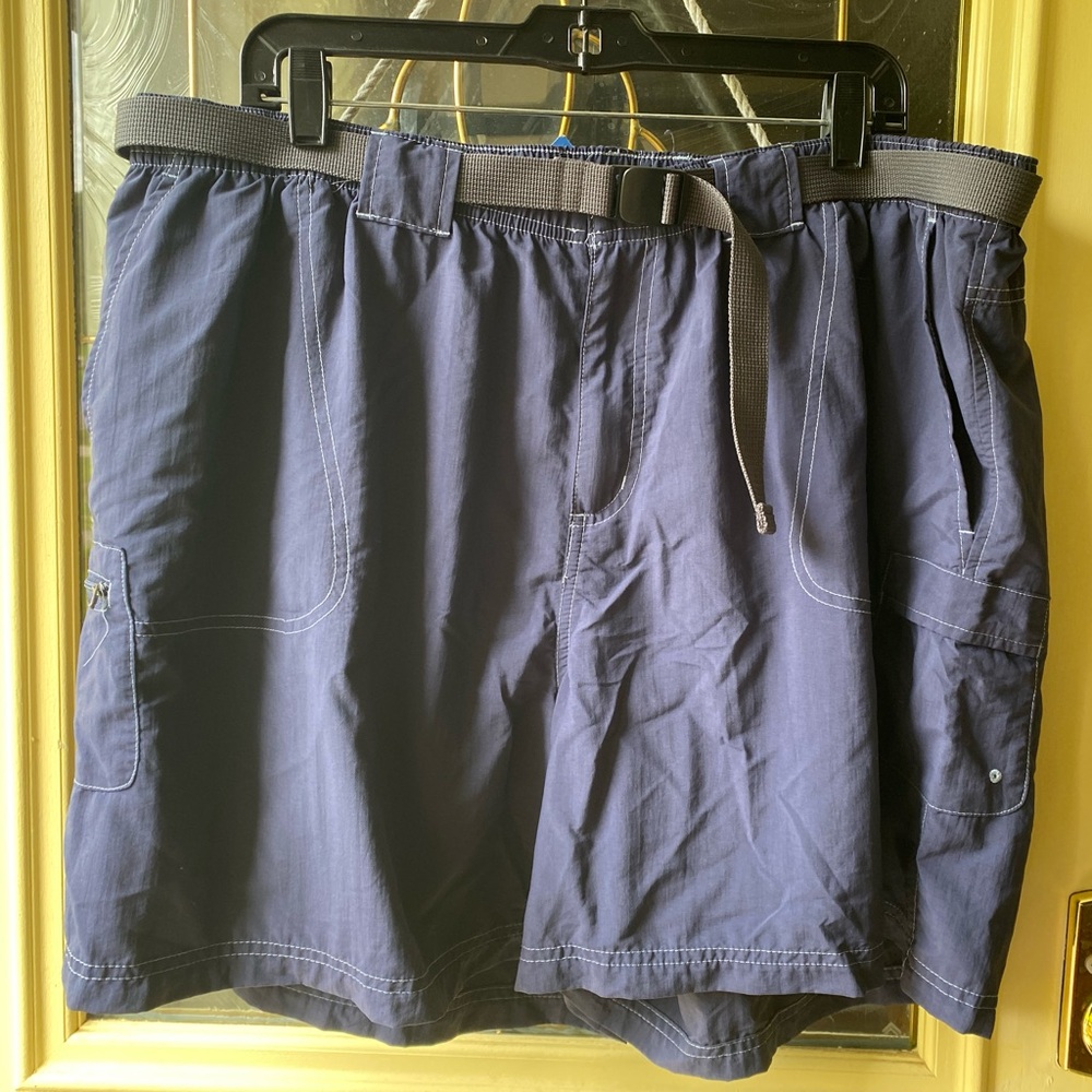 Columbia Blue Cargo Shorts, 2XL